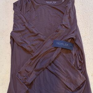 Rachel Zoe Brown Long Sleeve Crewneck Top